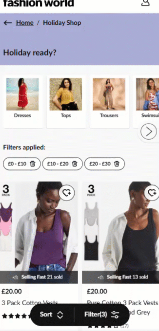Bag page showing ‘Have a promo code?’ box at the top